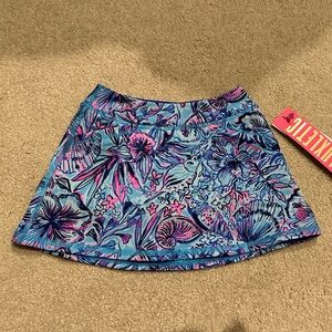 NWT Lilly Pulitzer Mini Maryana Skort XS 2-3 Breakwater Blue Seashells N Bells